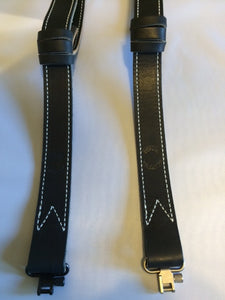 Border Stitched Montana Sling Available in 1.25 only, Black w/ Black or Stainless Steel Swivels
